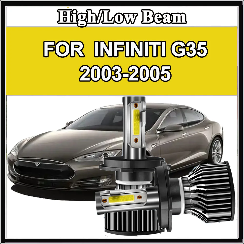High/Low beam H4 LED Headlight COB Led Bulbs Car Front Light DC12V FOR INFINITI G35 2003-2005
High/Low beam H4 LED Headlight COB Led Bulbs Car Front Light DC12V FOR INFINITI G35 2003-2005