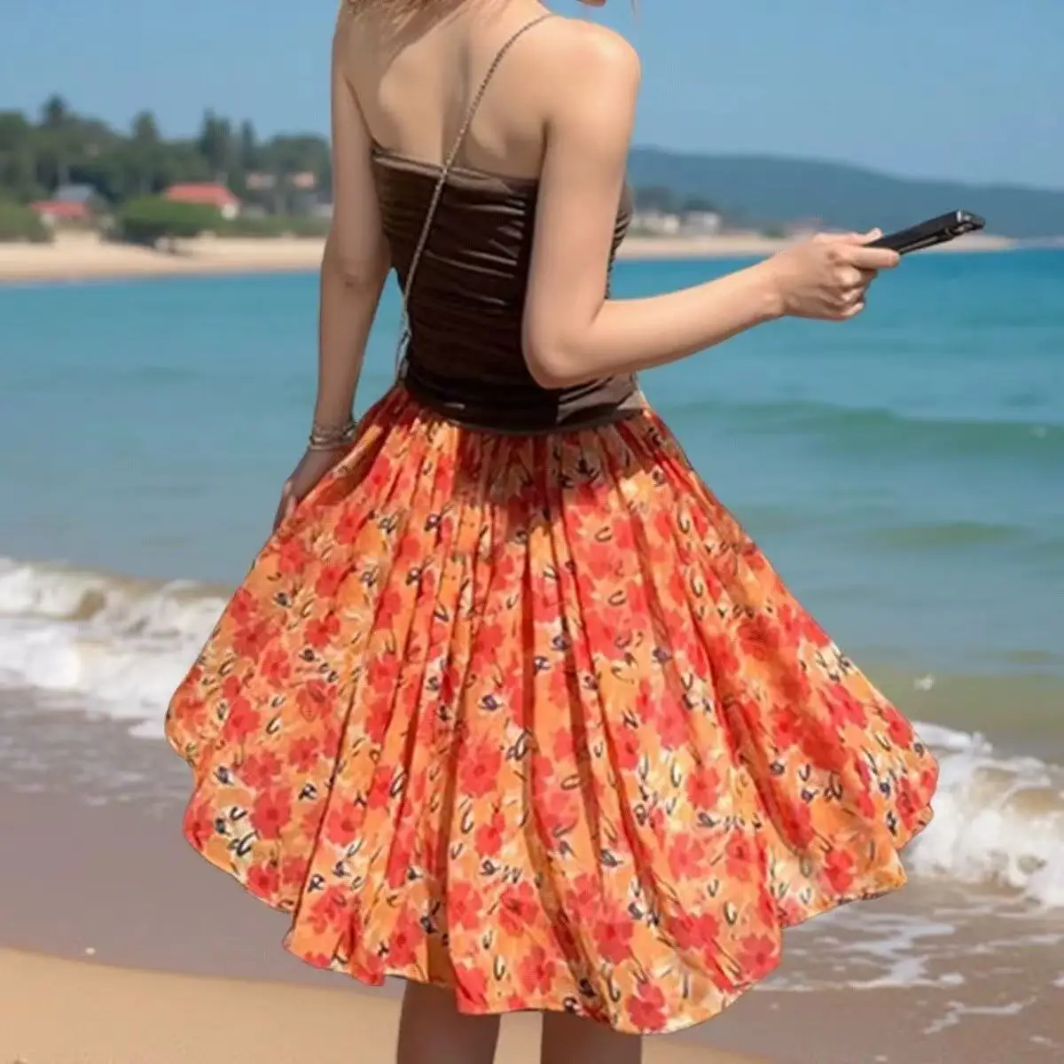 French Style Comfortable Cotton Floral Umbrella Skirt and Half Skirt For Women 2025 Summer Holiday Short Skirt
French Style Comfortable Cotton Floral Umbrella Skirt and Half Skirt For Women 2025 Summer Holiday Short Skirt
