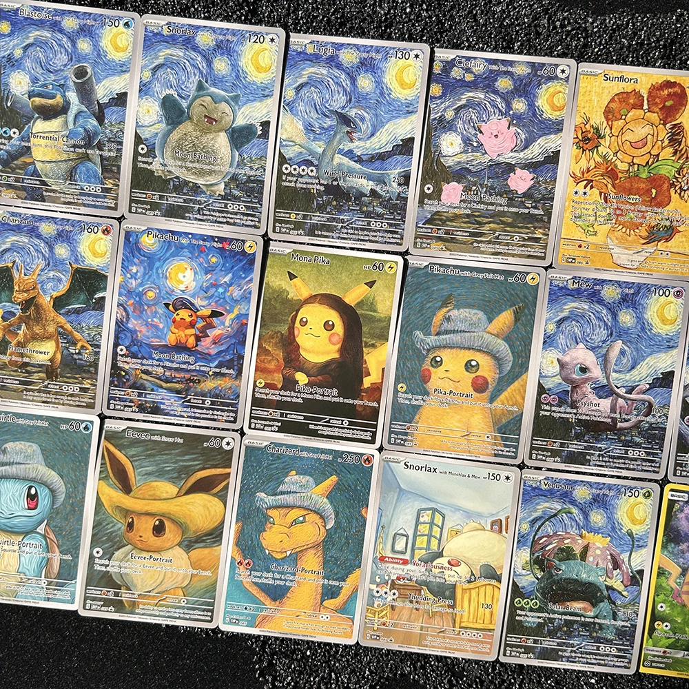 18 шт./компл. DIY PTCG 2023 SVP EN VAN GOGH PICHU GREY FELT HAT MEWTWO Charizard Self Made Single Card Классическая игра Аниме Карты Подарок
18 шт./компл. DIY PTCG 2023 SVP EN VAN GOGH PICHU GREY FELT HAT MEWTWO Charizard Self Made Single Card Классическая игра Аниме Карты Подарок