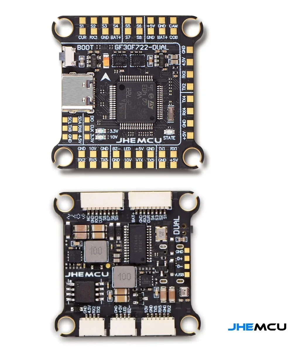JHEMCU F7 Stack F722 Dual Flight Controller with RuiBet 60A ESC 3-6S 30.5*30.5mm for RC FPV Freestyle Drone
JHEMCU F7 Stack F722 Dual Flight Controller with RuiBet 60A ESC 3-6S 30.5*30.5mm for RC FPV Freestyle Drone