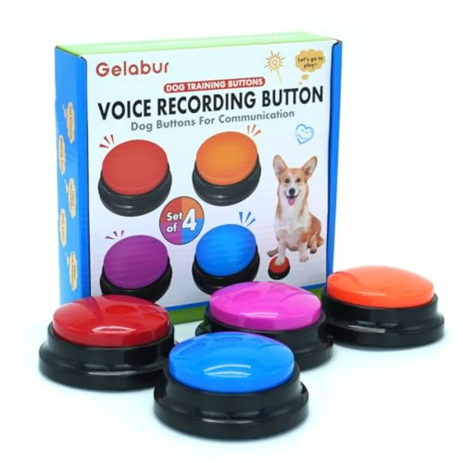 Set of 4 Dog Buttons for Communication, Voice Recordable Buttons for Classroom, Dog Training Talking Buttons Starter Set, Pet E
Set of 4 Dog Buttons for Communication, Voice Recordable Buttons for Classroom, Dog Training Talking Buttons Starter Set, Pet E
