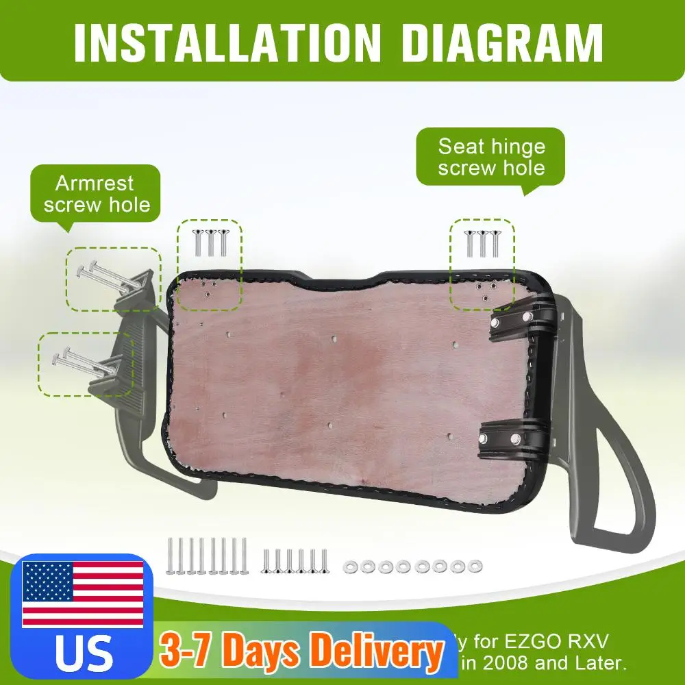 Сменная подушка-накладка на нижнюю часть переднего сиденья для гольф-кара EZGO RXV 2008 года и новее (черная)
Сменная подушка-накладка на нижнюю часть переднего сиденья для гольф-кара EZGO RXV 2008 года и новее (черная)