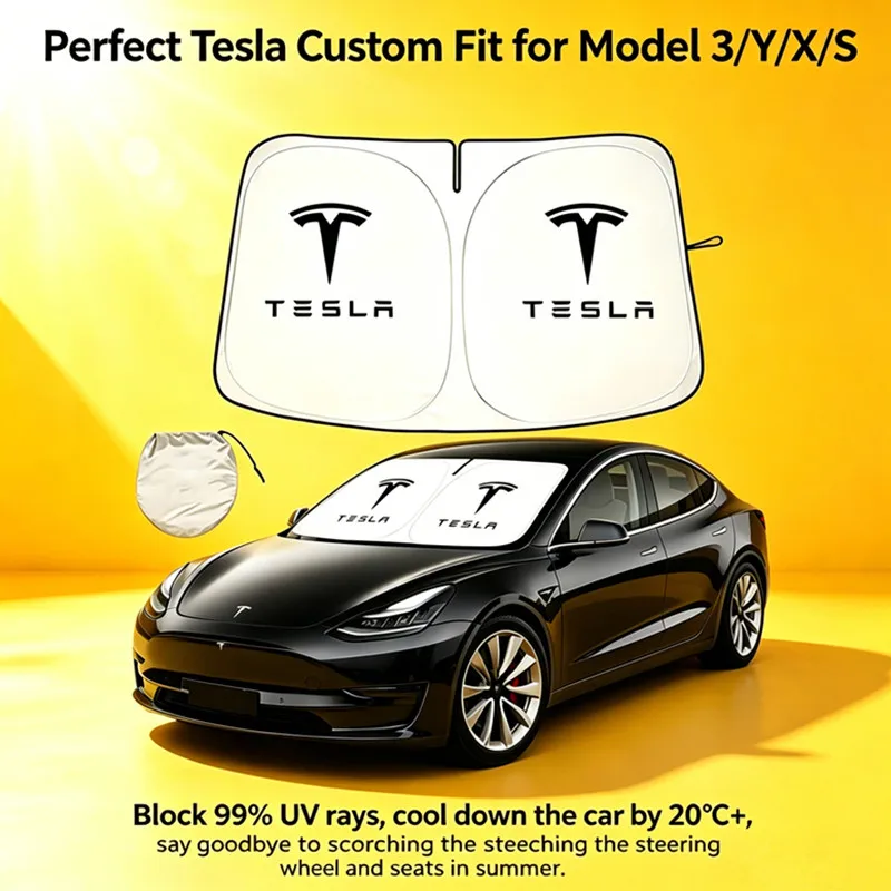 For Tesla Car Windshield Sunshade Folding Front Window Sun Shade Cover Heat Protection Visor For Model Y Model3 2024 Accessories
For Tesla Car Windshield Sunshade Folding Front Window Sun Shade Cover Heat Protection Visor For Model Y Model3 2024 Accessories