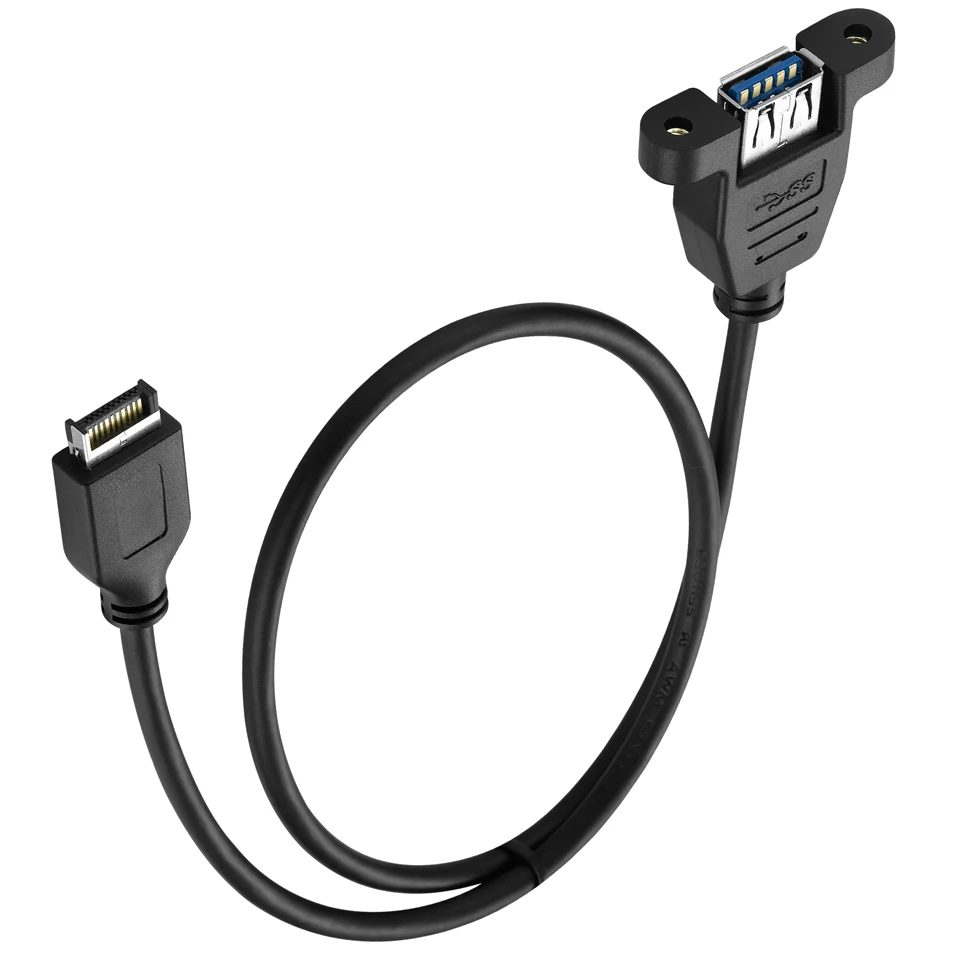 USB 3.1 Type E Male To USB 3.0 Type A Female Extension Cable with Screw Panel Mount for Desktop Computer Mainboard Adapters
USB 3.1 Type E Male To USB 3.0 Type A Female Extension Cable with Screw Panel Mount for Desktop Computer Mainboard Adapters