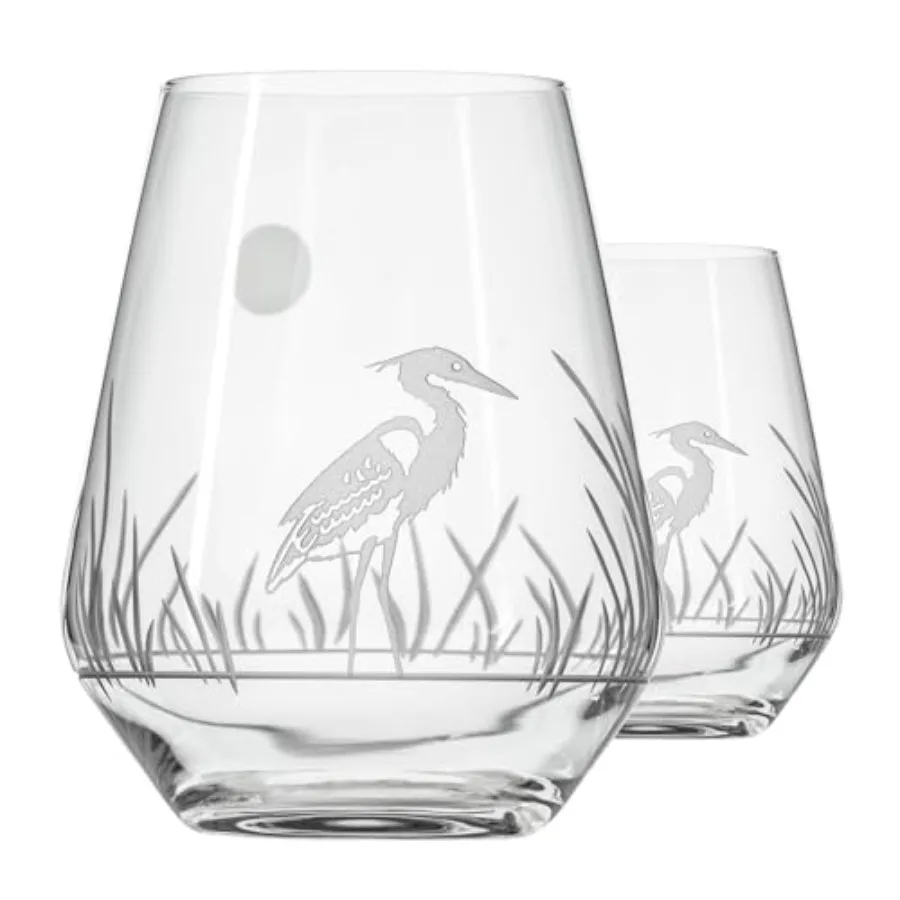 Heron Stemless Wine Tumbler 18 ounce - Stemless Wine Glasses Lead-Free Glass - Engraved Tumbler Glasses - Made in the USA Set o
Heron Stemless Wine Tumbler 18 ounce - Stemless Wine Glasses Lead-Free Glass - Engraved Tumbler Glasses - Made in the USA Set o