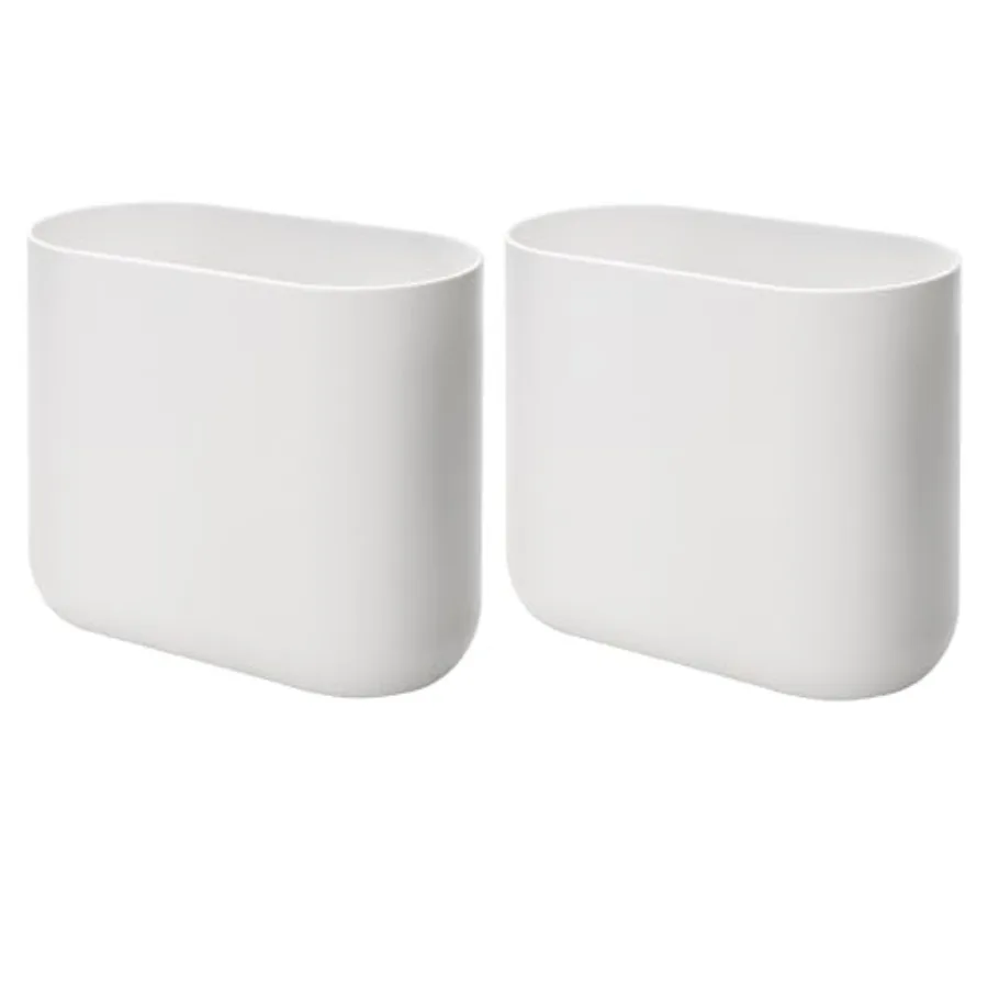 Small Slim Plastic Bathroom Trash Can Garbage Can for Bedroom Office Desk Dorm 2-Pack White
Small Slim Plastic Bathroom Trash Can Garbage Can for Bedroom Office Desk Dorm 2-Pack White