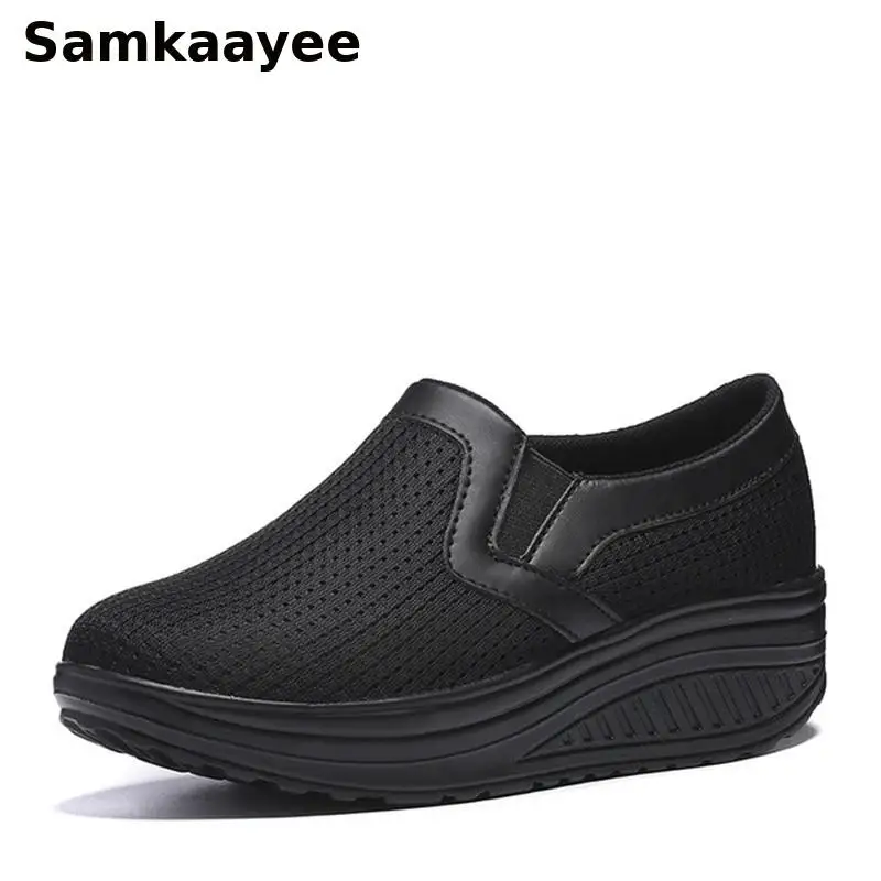 35-42 Women Casual Wedge Shoes Breathable Thick-soled Sneakers Spring Autumn Female Vulcanized Zapatos Slip-on Platform Footwear
35-42 Women Casual Wedge Shoes Breathable Thick-soled Sneakers Spring Autumn Female Vulcanized Zapatos Slip-on Platform Footwear