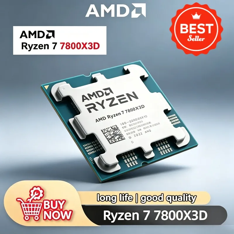 AMD Ryzen 7 7800X3D – 8-Core 16-Thread Processor, L3=96M, 4.2GHz, 5nm, B650 (R7 7800X3D) 120W, Socket AM5, DDR5
AMD Ryzen 7 7800X3D – 8-Core 16-Thread Processor, L3=96M, 4.2GHz, 5nm, B650 (R7 7800X3D) 120W, Socket AM5, DDR5