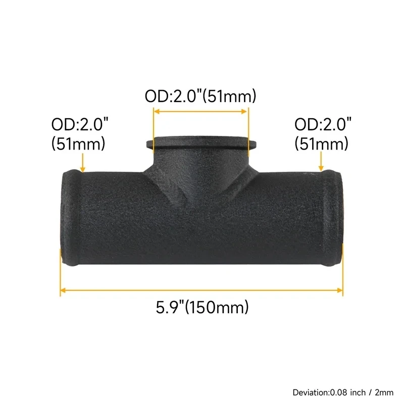 2" T-Pipe Aluminum BOV Adapter Pipe for 35 PSI TYPE S/RS BOV
2" T-Pipe Aluminum BOV Adapter Pipe for 35 PSI TYPE S/RS BOV