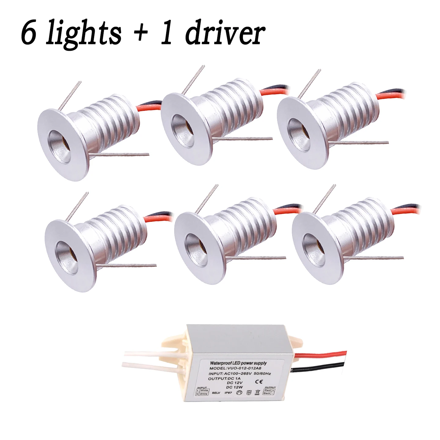 6/9pcs Small Recessed LED 1W Downlight 12V Foco Spotlight Home Ceiling Stairs Walkways Cabinet Decor Spot Bulb Light with Driver
6/9pcs Small Recessed LED 1W Downlight 12V Foco Spotlight Home Ceiling Stairs Walkways Cabinet Decor Spot Bulb Light with Driver