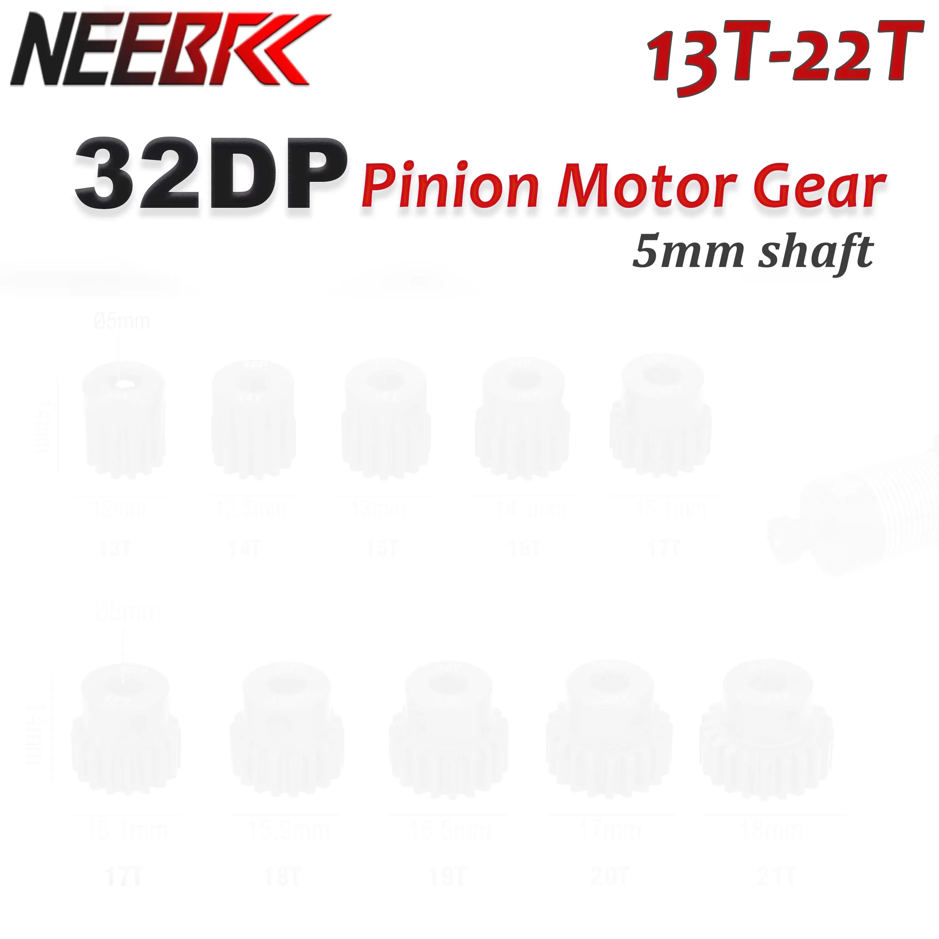 32DP 5mm Metal Pinion Motor Gear 13T 14T 15T 16T 17T 18T 19T 20T 21T for 1/8 1/10 RC Car Brushed Brushless Motor Wltoys Traxxas
32DP 5mm Metal Pinion Motor Gear 13T 14T 15T 16T 17T 18T 19T 20T 21T for 1/8 1/10 RC Car Brushed Brushless Motor Wltoys Traxxas