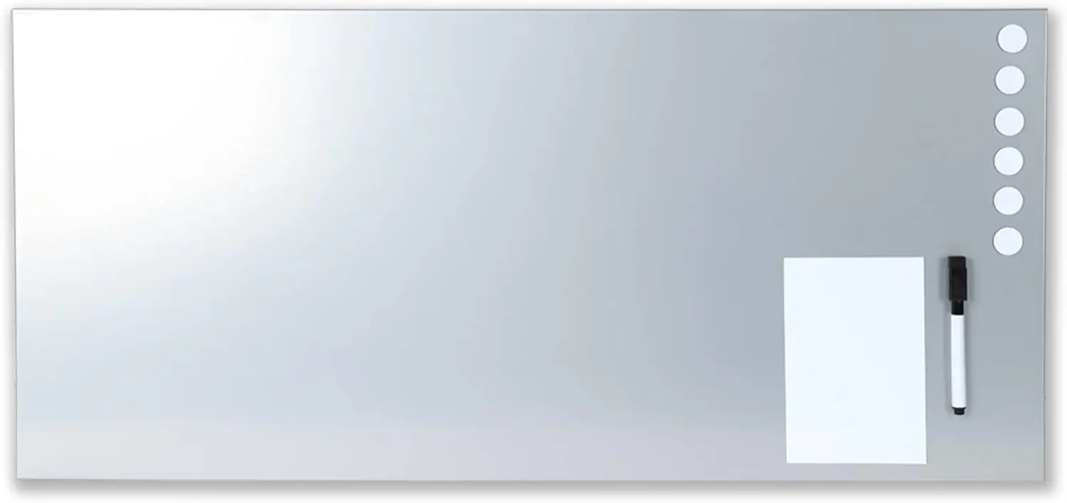 Magnetic Bulletin Board with Dry Erase, 30x14 Inches Silver, Includes Magnets & Marker for Office or Home
Magnetic Bulletin Board with Dry Erase, 30x14 Inches Silver, Includes Magnets & Marker for Office or Home
