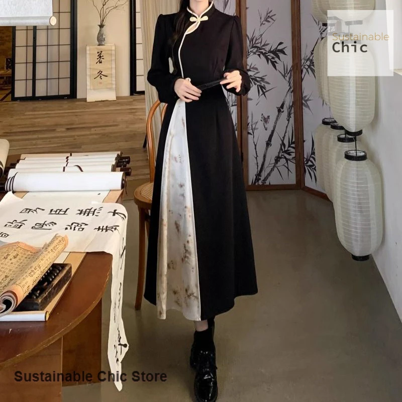 Summer plus size new Chinese retro improved cheongsam skirt Fat mm black and white contrast gentle national temperament dress
Summer plus size new Chinese retro improved cheongsam skirt Fat mm black and white contrast gentle national temperament dress