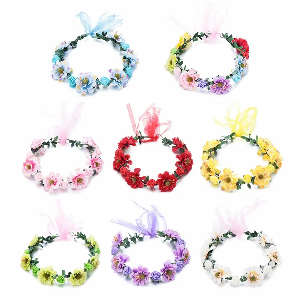 Fashion Wedding Accessories with Adjustable Ribbon Rose Flower Crown Girls Floral Wreath Bridal Halo Headpiece Bohemia Garland
Fashion Wedding Accessories with Adjustable Ribbon Rose Flower Crown Girls Floral Wreath Bridal Halo Headpiece Bohemia Garland