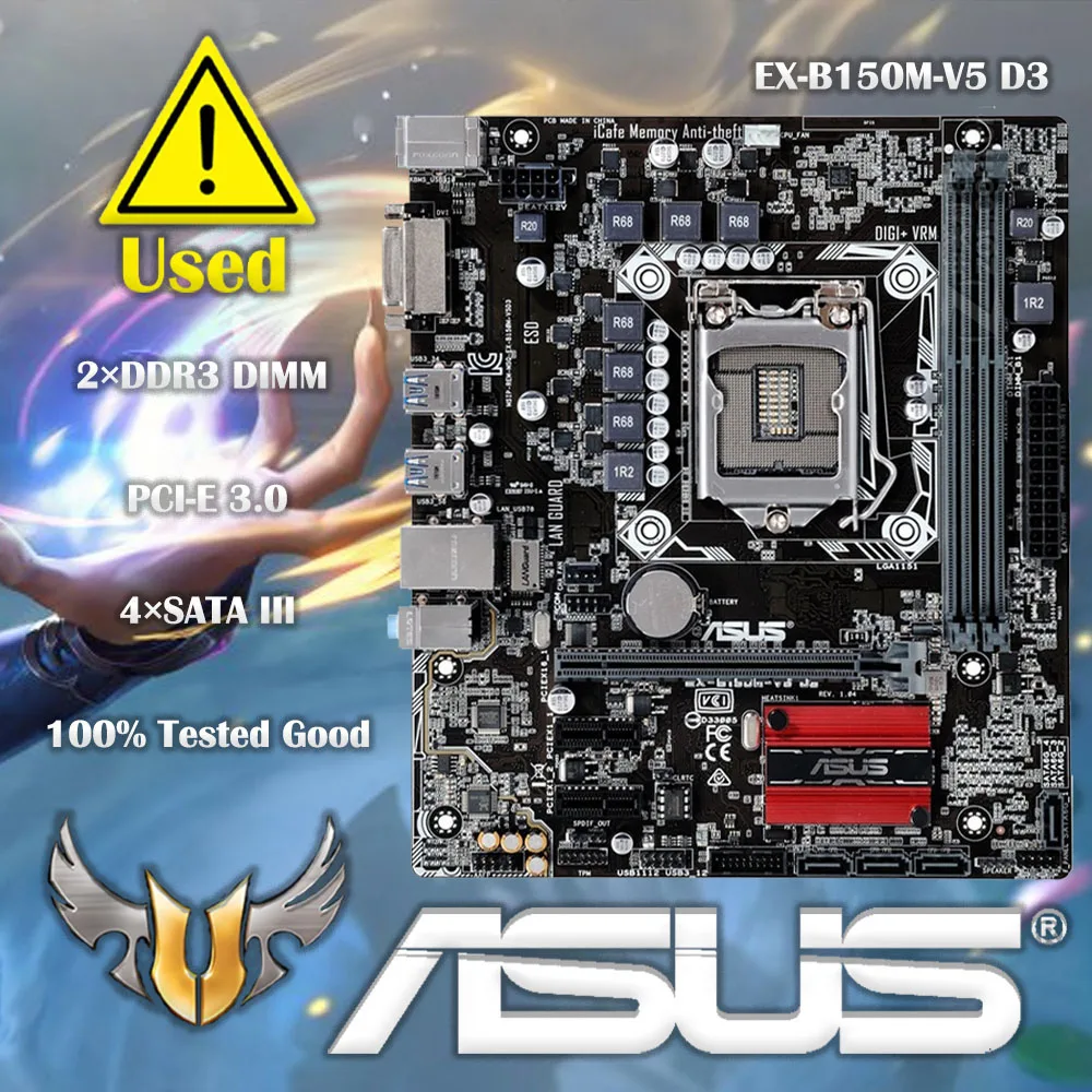 ASUS EX-B150M-V5 D3 1151-pin DDR3 support I5 6500 7700K 7500 M-ATX motherboard
ASUS EX-B150M-V5 D3 1151-pin DDR3 support I5 6500 7700K 7500 M-ATX motherboard