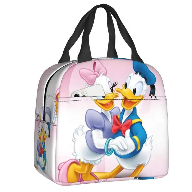 Custom Donald Duck Kawaii Cartoon Insulated Lunch Bags for Camping Travel Classical Printing Resuable Cooler Thermal Lunch Box
Custom Donald Duck Kawaii Cartoon Insulated Lunch Bags for Camping Travel Classical Printing Resuable Cooler Thermal Lunch Box