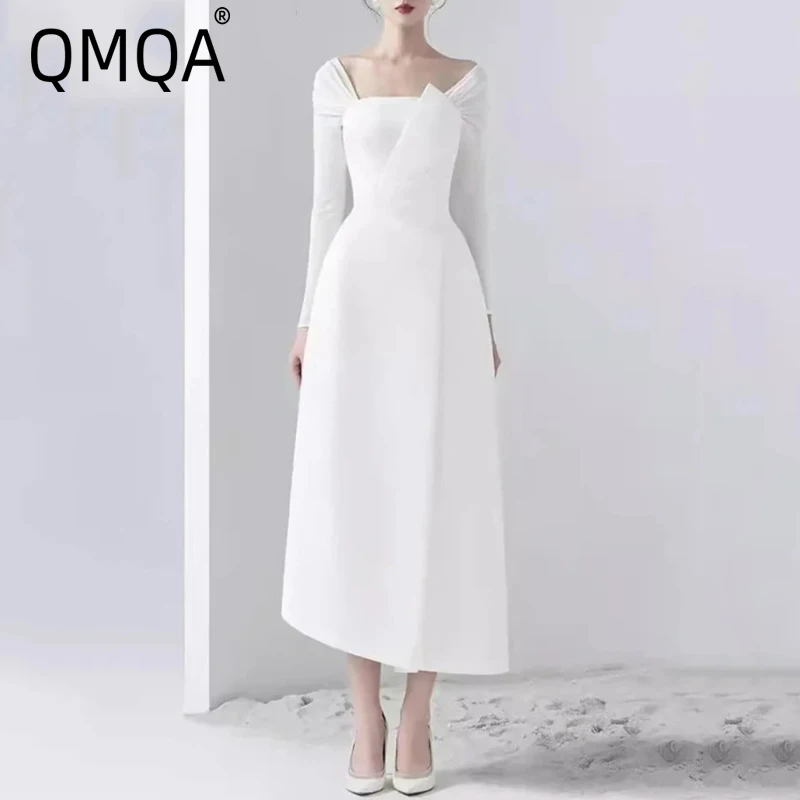 QMQA модные женские элегантные платья с квадратным вырезом и сетчатыми рукавами, эластичное платье с асимметричной талией, новинка 2025, женская одежда 1A350
QMQA модные женские элегантные платья с квадратным вырезом и сетчатыми рукавами, эластичное платье с асимметричной талией, новинка 2025, женская одежда 1A350