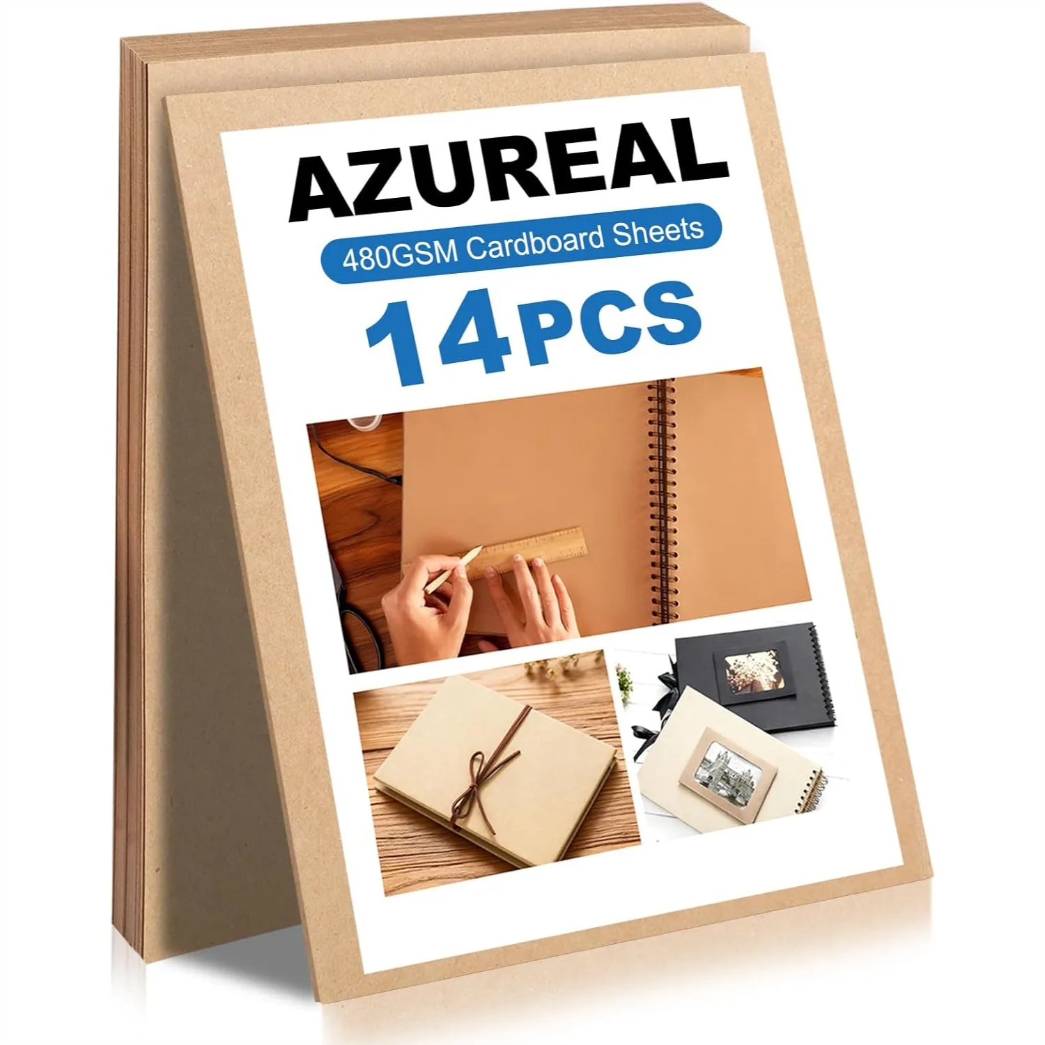 Cardboard Sheets 14Pcs 25PT Chipboard 8.5x11" 480gsm Heavy-duty Kraft Board for Craft Bookbinding Scrapbooking and Packaging
Cardboard Sheets 14Pcs 25PT Chipboard 8.5x11" 480gsm Heavy-duty Kraft Board for Craft Bookbinding Scrapbooking and Packaging