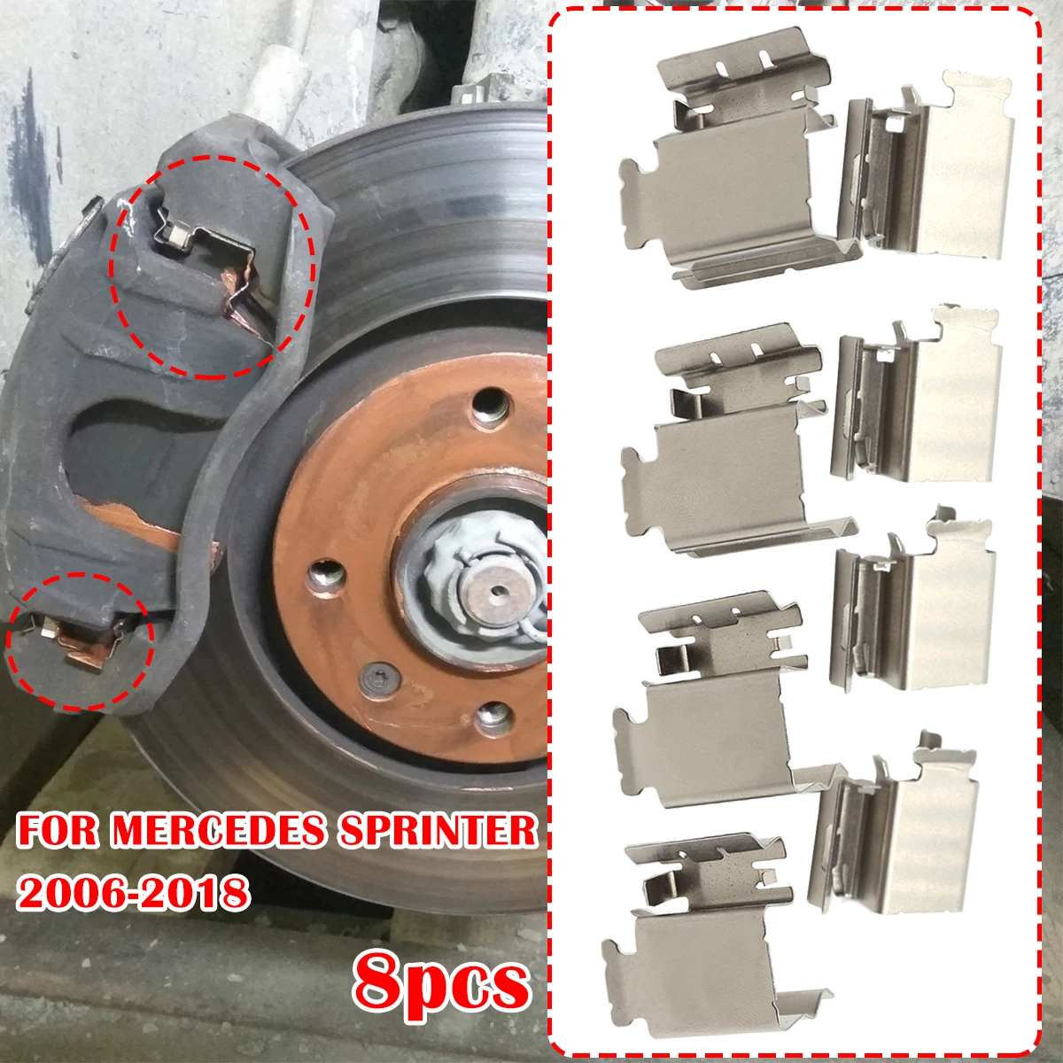 Car Brake Pad Fitting Shoe Hardware Shims FOR MERCEDES SPRINTER 2006 2007 2008 2009 2010-2018 Repair Kit Replacement Accessories
Car Brake Pad Fitting Shoe Hardware Shims FOR MERCEDES SPRINTER 2006 2007 2008 2009 2010-2018 Repair Kit Replacement Accessories
