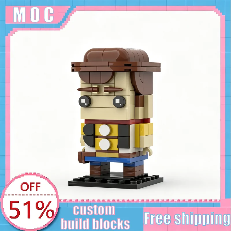 149 PCS Cartoon Cowboy Character Brick Head MOC Building Blocks Creative Model DIY Assembly Collection Birthday Christmas Gifts
149 PCS Cartoon Cowboy Character Brick Head MOC Building Blocks Creative Model DIY Assembly Collection Birthday Christmas Gifts