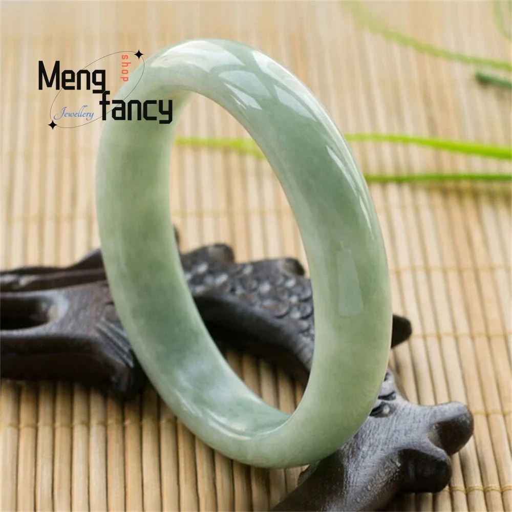 Natural Jadeite A-goods Light Green Floating Flower Jade Bangle Simple Exquisite Best Selling Holiday Gift Fashion Fine Jewelry
Natural Jadeite A-goods Light Green Floating Flower Jade Bangle Simple Exquisite Best Selling Holiday Gift Fashion Fine Jewelry