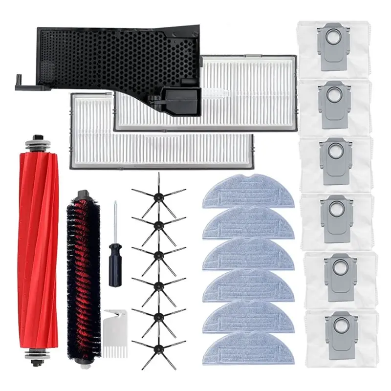 A98G-25PCS Main Side Brushes Hepa Filters Dust Bags Mop Pads For Roborock S7 Maxv Ultra / S7 Pro Ultra Vacuum Cleaner Parts
A98G-25PCS Main Side Brushes Hepa Filters Dust Bags Mop Pads For Roborock S7 Maxv Ultra / S7 Pro Ultra Vacuum Cleaner Parts