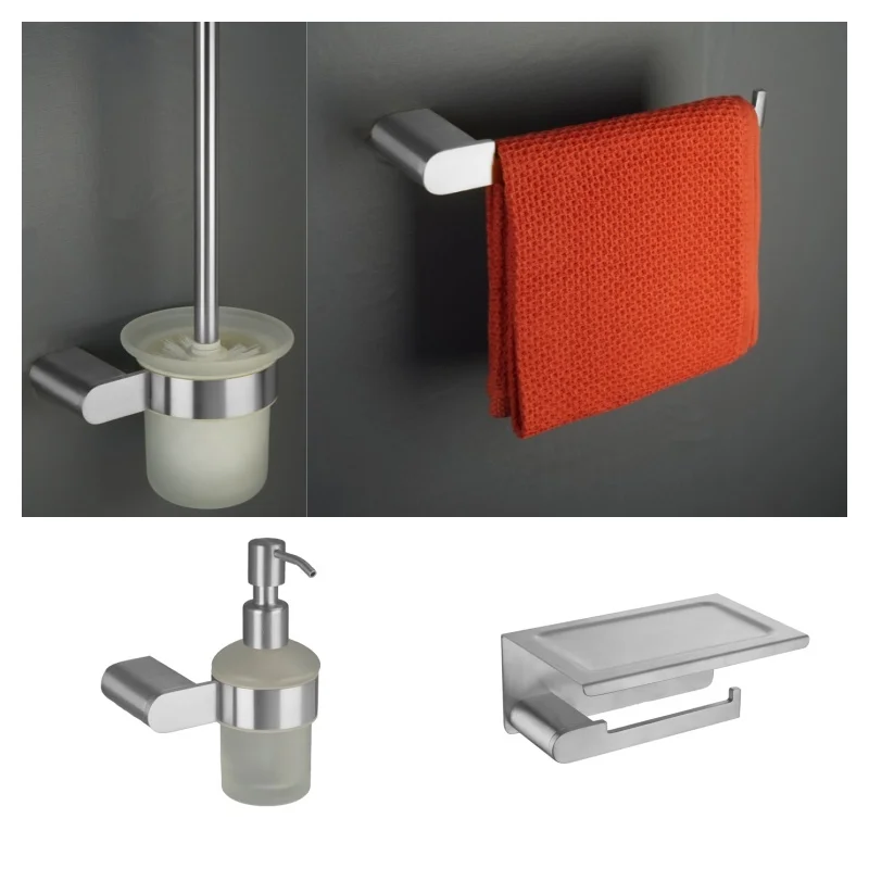 Brushed Nickel 304Stainless Steel Bathroom Accessories Towel Rack Towel Bar Hooks Towel Rack Paper Holder Toilet Brush Set
Brushed Nickel 304Stainless Steel Bathroom Accessories Towel Rack Towel Bar Hooks Towel Rack Paper Holder Toilet Brush Set