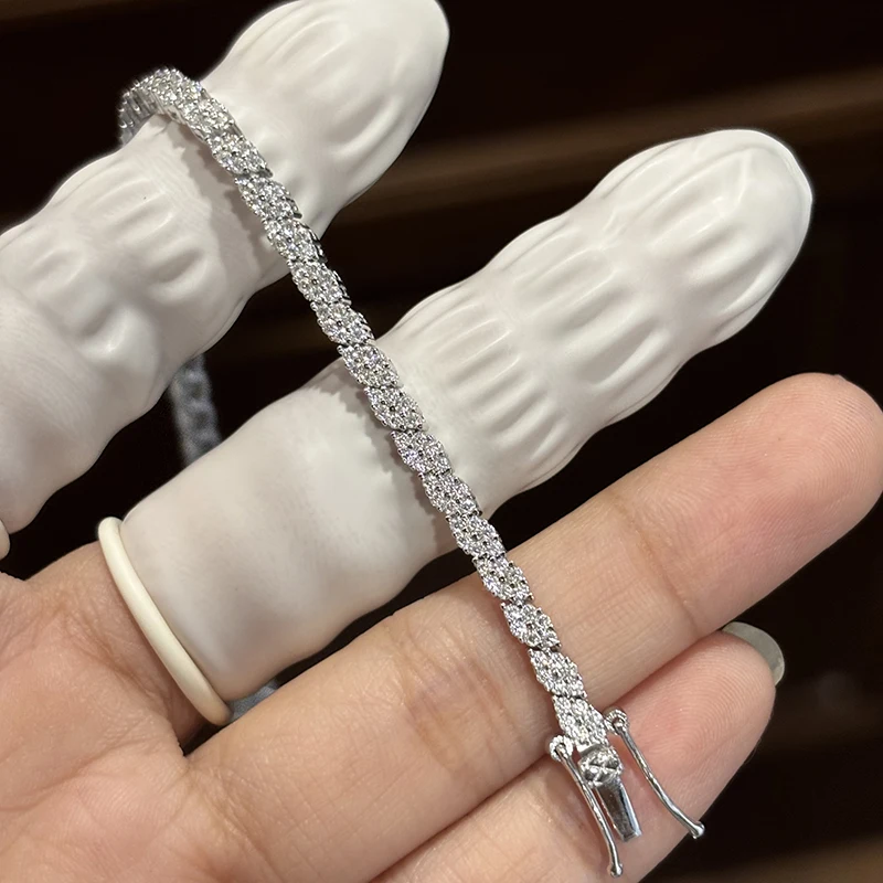 EUREKA Full Moissanite Tennis Bracelets 925 Silver Sparkling Diamond Women Men Party Wedding Bangles Jewelry Gifts GRA Certified
EUREKA Full Moissanite Tennis Bracelets 925 Silver Sparkling Diamond Women Men Party Wedding Bangles Jewelry Gifts GRA Certified