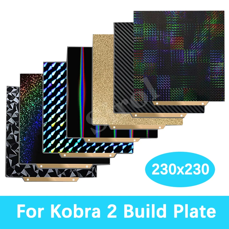 For Anycubic Kobra 2/ Kobra 2 Pro/ Kobra 2 Neo PEO PET Pei Build Plate 230x230mm Double Side Textured Sheet Smooth Heated Bed
For Anycubic Kobra 2/ Kobra 2 Pro/ Kobra 2 Neo PEO PET Pei Build Plate 230x230mm Double Side Textured Sheet Smooth Heated Bed