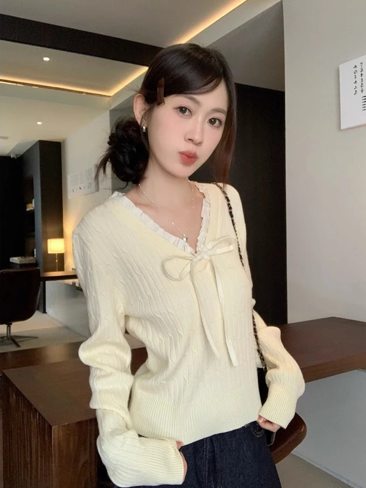 Slim Fit V-Ne Трикотаж женский ранней осени с узлом Длинный све Витая основа irt Повседневный мягкий средний тонкий трикотаж...
Slim Fit V-Ne Трикотаж женский ранней осени с узлом Длинный све Витая основа irt Повседневный мягкий средний тонкий трикотаж...