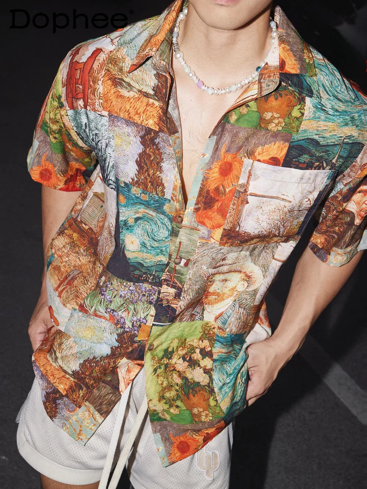 Fashion Retro Loose Comfort Short-sleeve Chic Shirts Men's 2025 Spring Summer New Trendy Tops Male Handsome Personalized Shirts
Fashion Retro Loose Comfort Short-sleeve Chic Shirts Men's 2025 Spring Summer New Trendy Tops Male Handsome Personalized Shirts