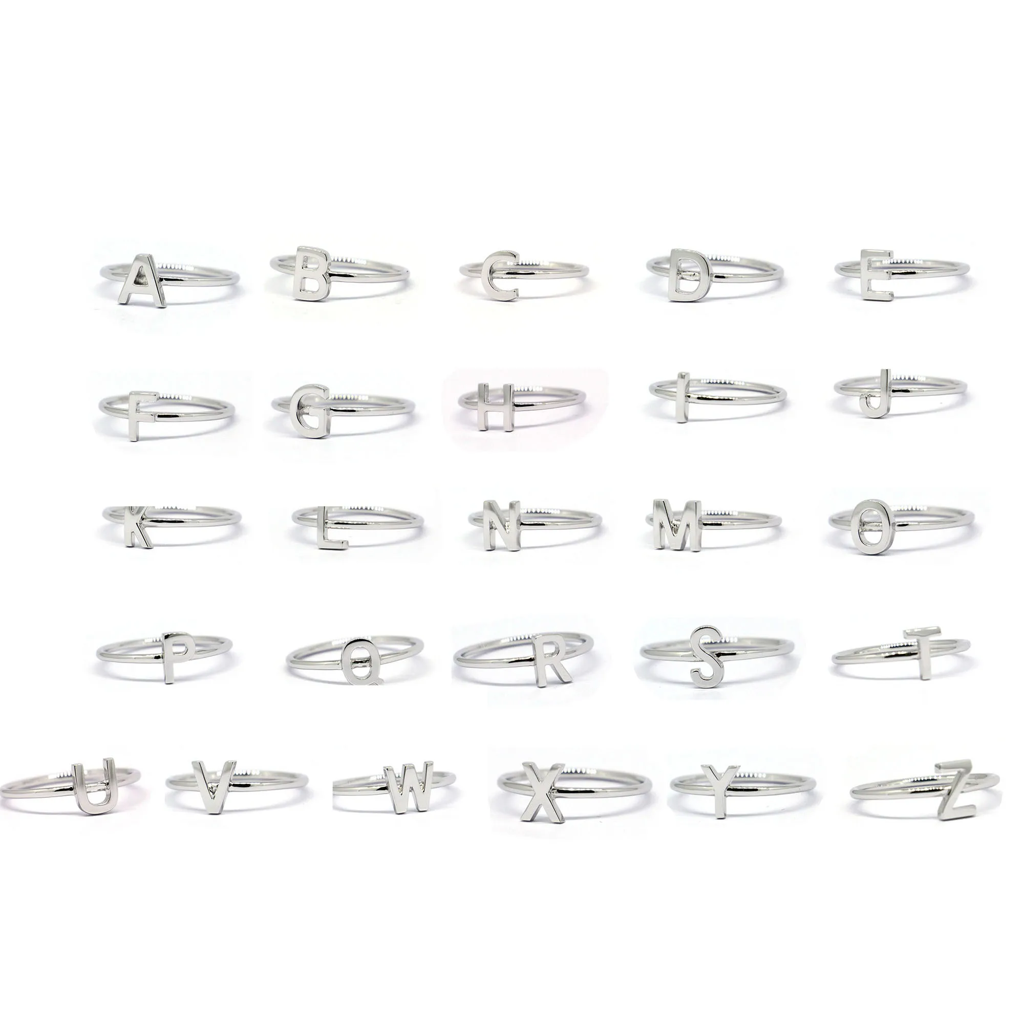 925 Sterling Silver Stackable Initial Letter Rings Capital Letter Ring Charm Initial Band for Women
925 Sterling Silver Stackable Initial Letter Rings Capital Letter Ring Charm Initial Band for Women