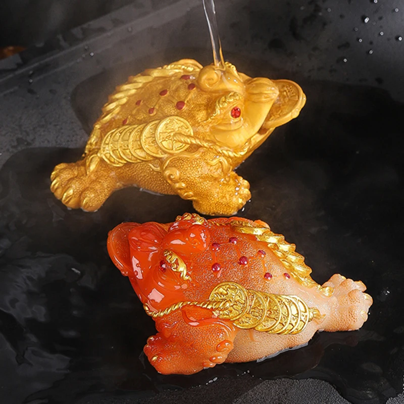 1Pc Chinese Resin Discolored Tea Pet Lucky Cute Golden Toad Ornaments Desktop Handmade Crafts Home Tea Set Decoration Gifts
1Pc Chinese Resin Discolored Tea Pet Lucky Cute Golden Toad Ornaments Desktop Handmade Crafts Home Tea Set Decoration Gifts 