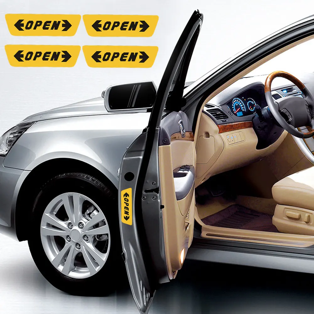 4pcs/1 Set Car Door Open Warning Stickers Reflective OPEN Car Stickers Decals Door Open Safety Stickers Exterior Accessories
4pcs/1 Set Car Door Open Warning Stickers Reflective OPEN Car Stickers Decals Door Open Safety Stickers Exterior Accessories
