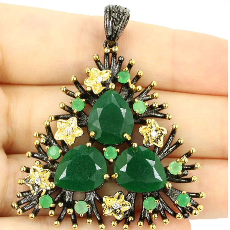 51x41mm Cool Black Metal Rhodolite Garnet Ruby Real Green Emerald Violet Tanzanite Black Gold Silver Pendant
51x41mm Cool Black Metal Rhodolite Garnet Ruby Real Green Emerald Violet Tanzanite Black Gold Silver Pendant