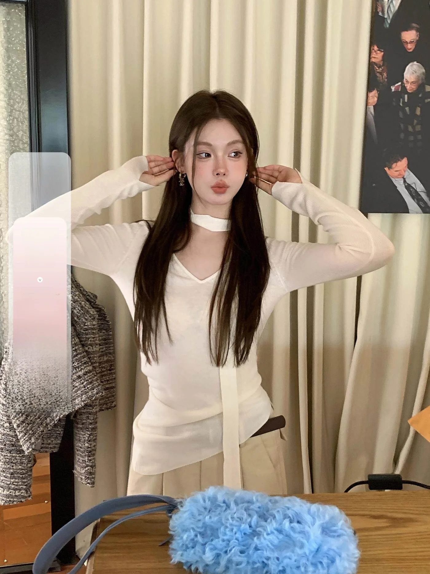 Slim Fit V-Ne Wool Blend Knitted Sweater Women's Top IUIU AJing Home Sa Autumn New Sle Faionable Inner Wear
Slim Fit V-Ne Wool Blend Knitted Sweater Women's Top IUIU AJing Home Sa Autumn New Sle Faionable Inner Wear