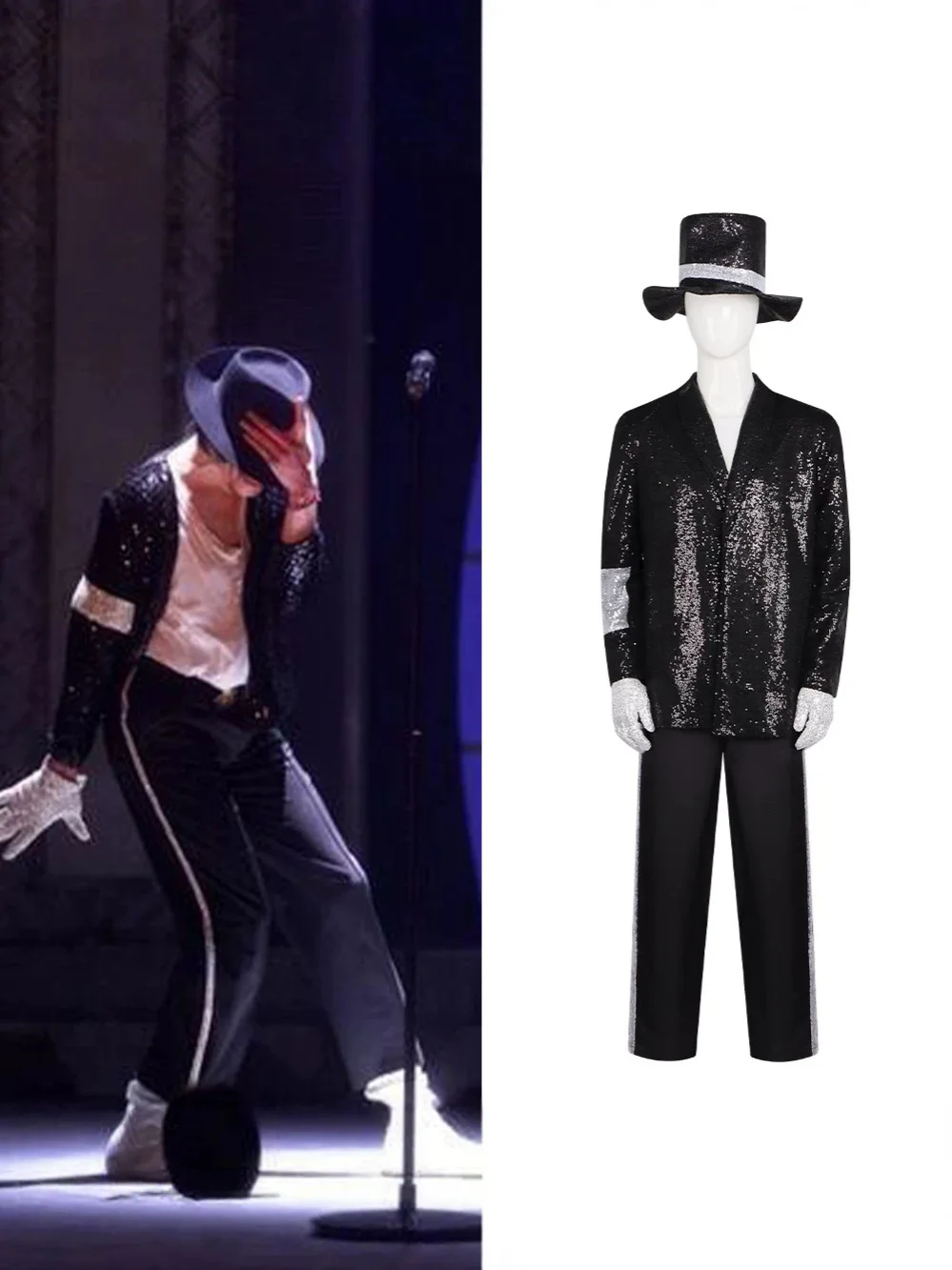 Michael Jackson Classic Black Leather Jacket Cosplay Costume Adult Retro Stage Performance Halloween Party Outfit
Michael Jackson Classic Black Leather Jacket Cosplay Costume Adult Retro Stage Performance Halloween Party Outfit