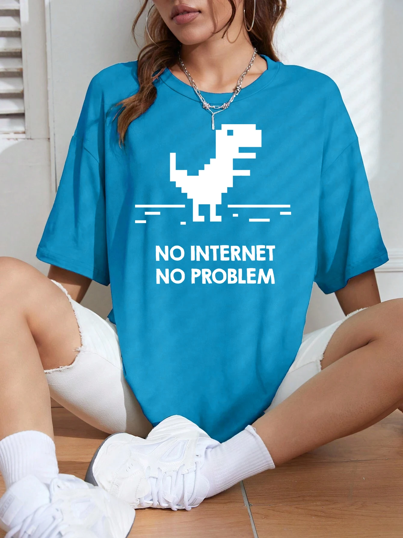 No Internet No Problem Printed T Shirts Women Cotton Summer T-Shirt Loose Casual Clothes Y2K All-Match Crewneck Short Sleeve
No Internet No Problem Printed T Shirts Women Cotton Summer T-Shirt Loose Casual Clothes Y2K All-Match Crewneck Short Sleeve