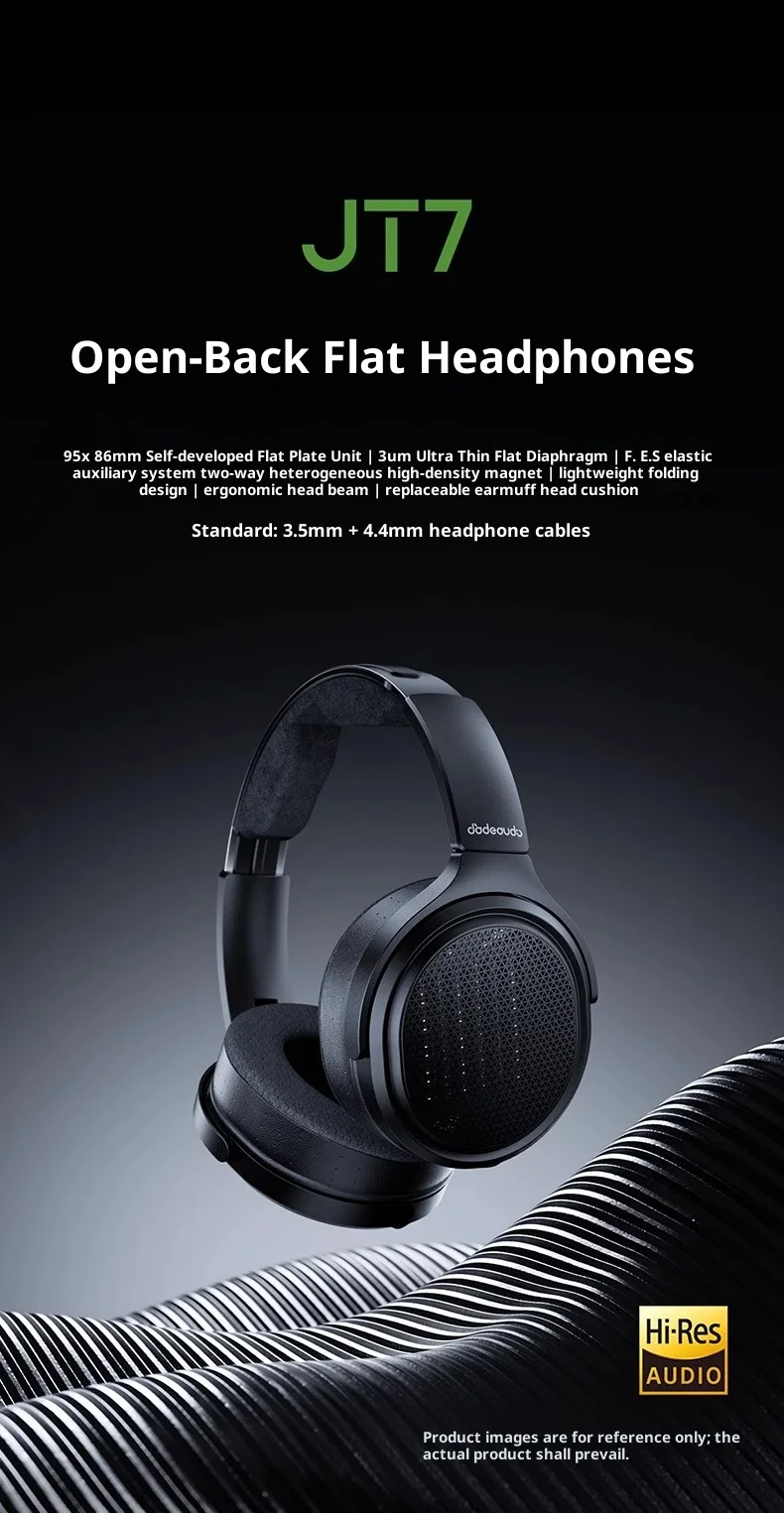 Custom FIIO JT7 Over Ear Planar Magnetic Audiophile Headphones with 95x86mm Planar Driver Adjustable Headband 4.4mm 3.5mm Cable
Custom FIIO JT7 Over Ear Planar Magnetic Audiophile Headphones with 95x86mm Planar Driver Adjustable Headband 4.4mm 3.5mm Cable