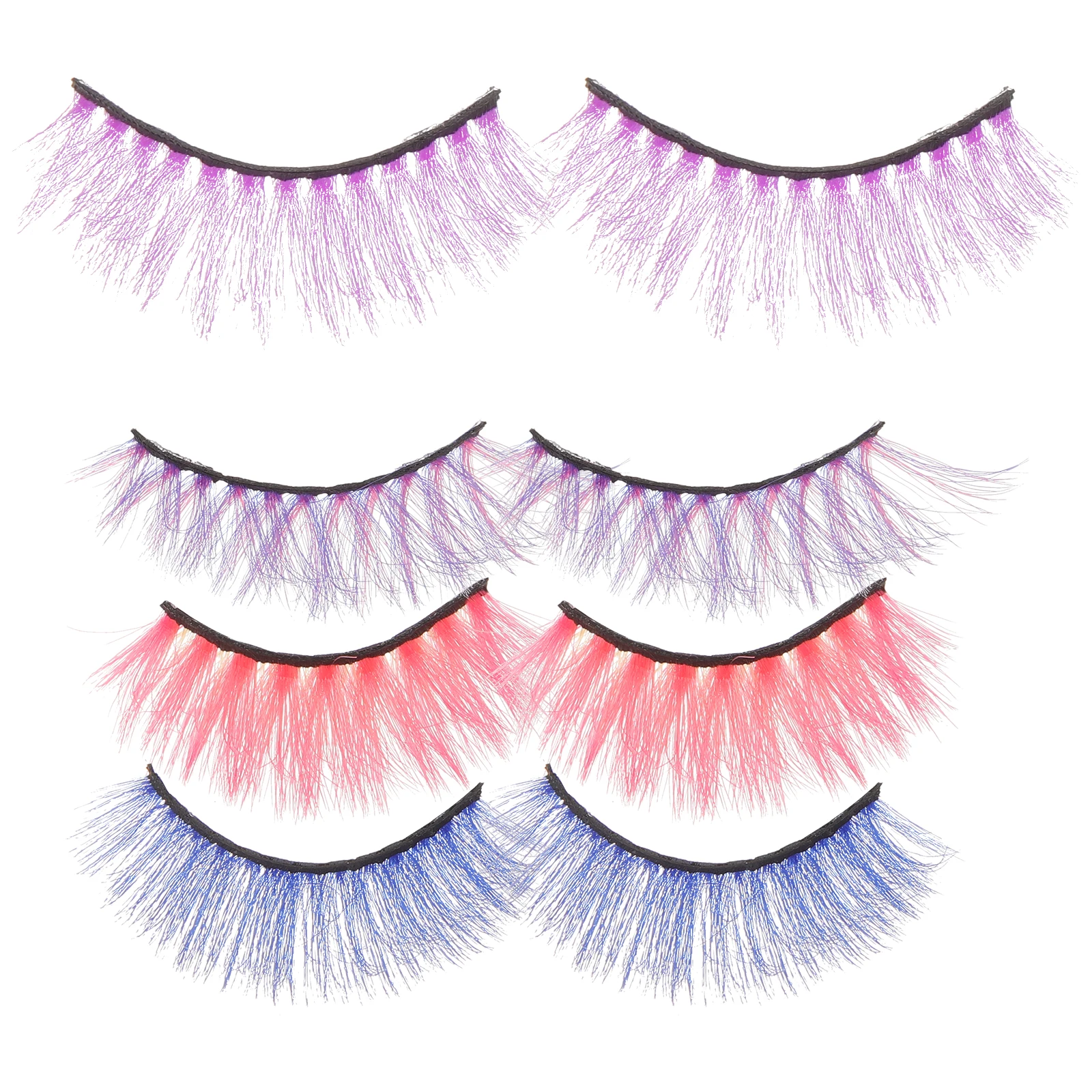 4Pairs 3D False Lashes Natural Fake Eyelashes Colored Faux Lashes for Makeup Balls Vacation Beauty False Eyelashes
4Pairs 3D False Lashes Natural Fake Eyelashes Colored Faux Lashes for Makeup Balls Vacation Beauty False Eyelashes