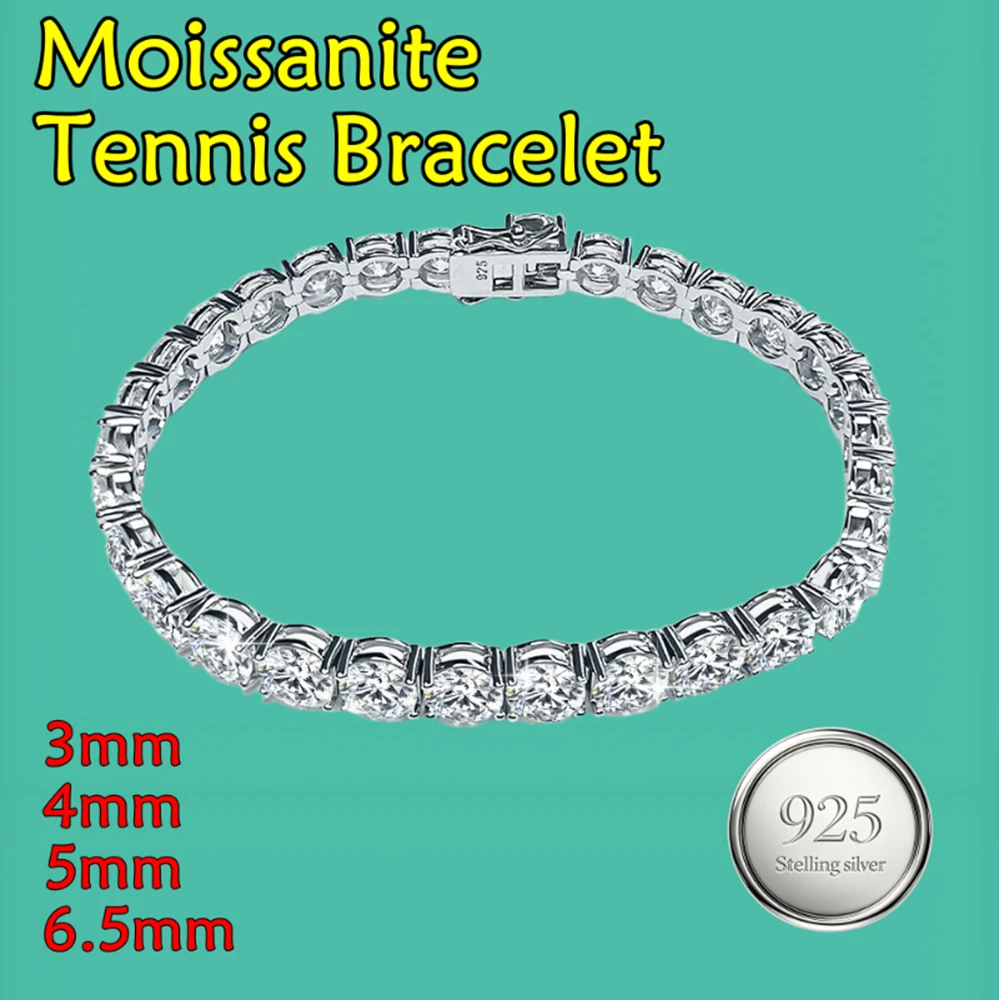 D Color VVS1 Moissanite Tennis Bracelet S925 Sterling Silver Plated 18k White Gold with GRA Bracelets for Women Man
D Color VVS1 Moissanite Tennis Bracelet S925 Sterling Silver Plated 18k White Gold with GRA Bracelets for Women Man