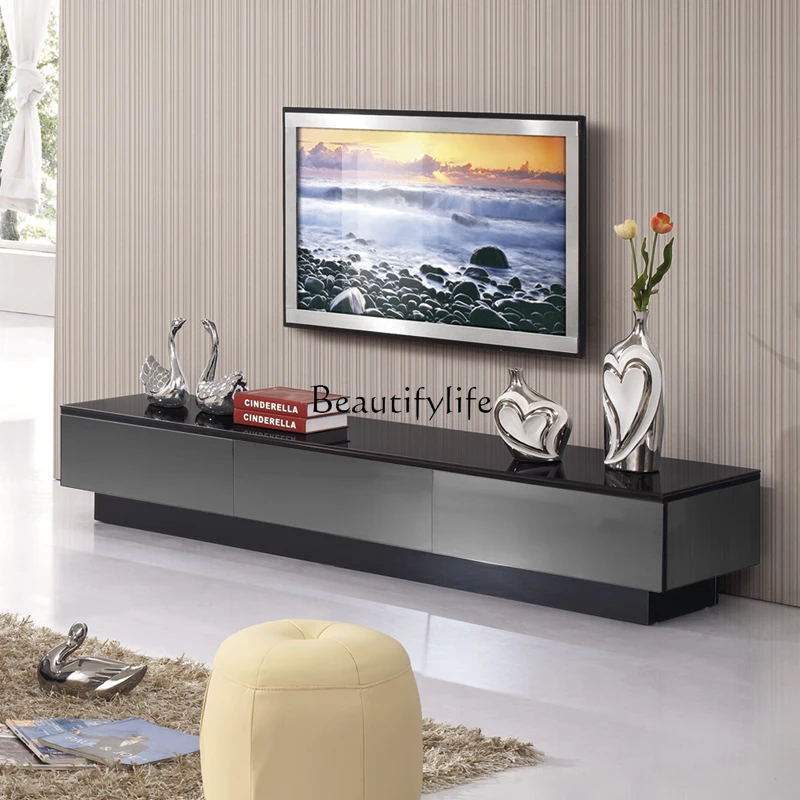 Light luxury rock slab black tempered glass TV cabinet combination modern small apartment coffee table TV
Light luxury rock slab black tempered glass TV cabinet combination modern small apartment coffee table TV