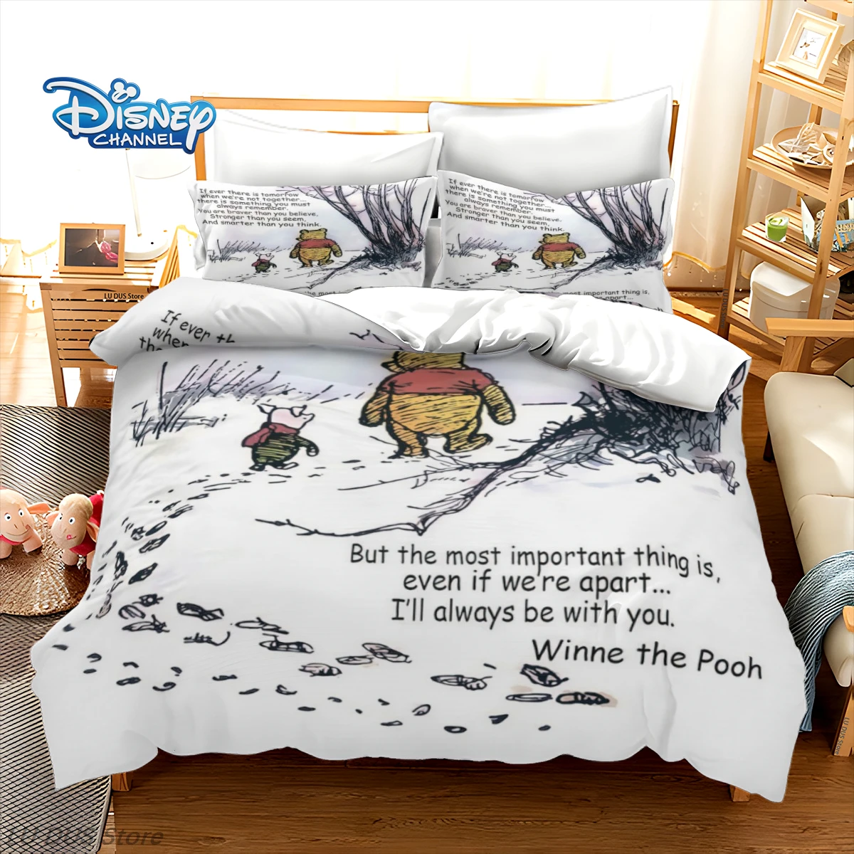 Disney Winnie The Pooh Bedding Set 3Pcs Cartoon Tigger Eeyore Duvet Cover Set Kids Boys Girls Bedroom Decor Comforter Cover
Disney Winnie The Pooh Bedding Set 3Pcs Cartoon Tigger Eeyore Duvet Cover Set Kids Boys Girls Bedroom Decor Comforter Cover