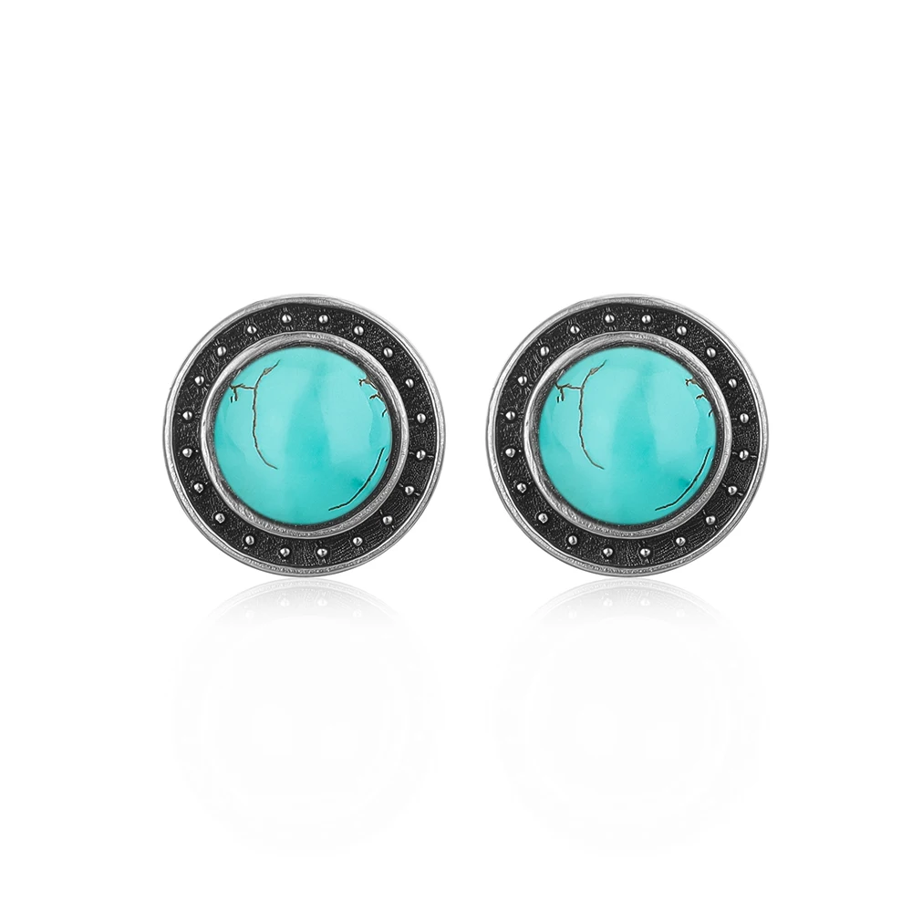Винтажные серебряные серьги 925 пробы с натуральным бирюзовым камнем круглой формы, серебряные серьги в стиле ретро, легкие серьги для женщин
Винтажные серебряные серьги 925 пробы с натуральным бирюзовым камнем круглой формы, серебряные серьги в стиле ретро, легкие серьги для женщин