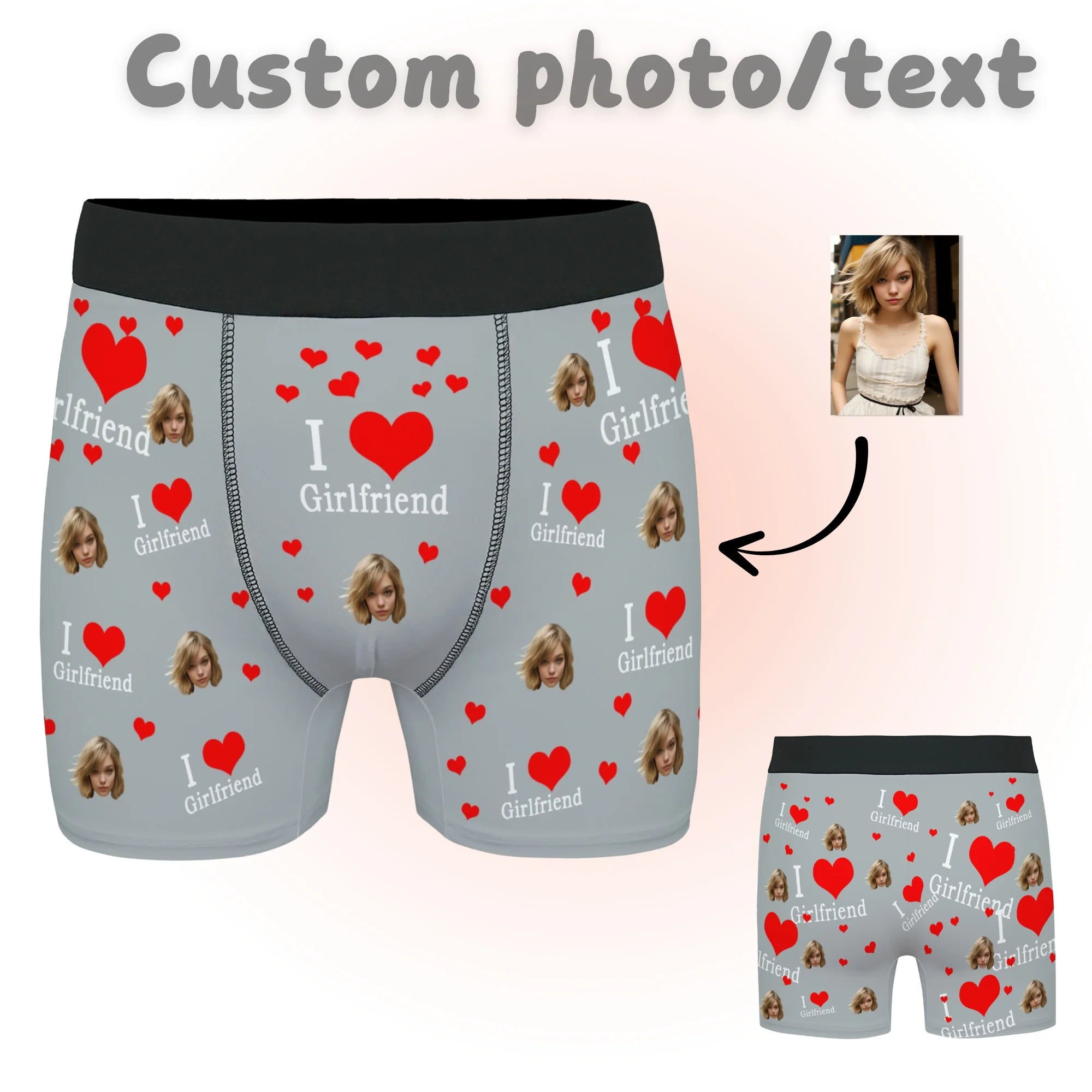 Men's Custom DIY Underwear Personalized Gesture and Photo Face Design Novel and Interesting Gift for Boyfriend Husband Father
Men's Custom DIY Underwear Personalized Gesture and Photo Face Design Novel and Interesting Gift for Boyfriend Husband Father