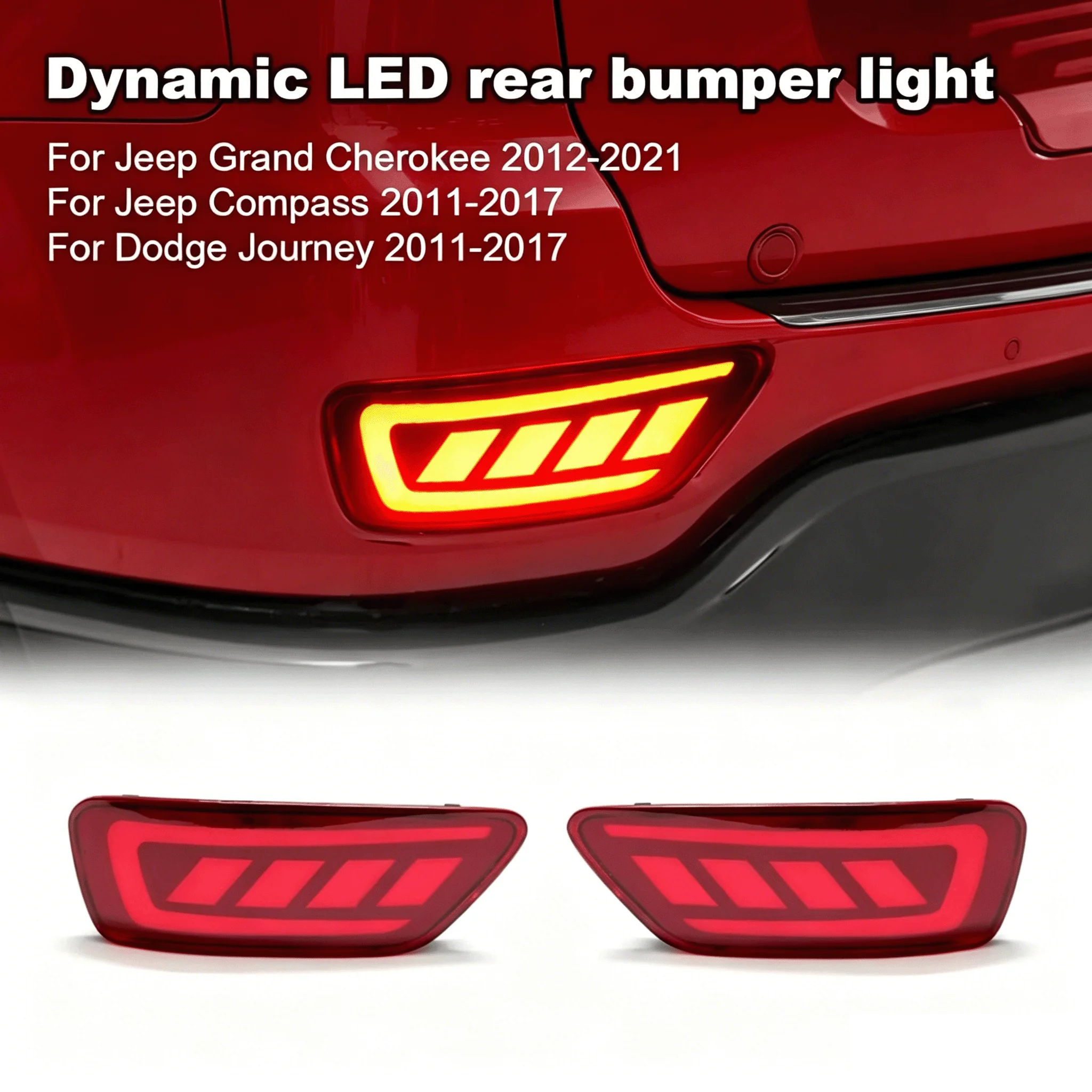 For Jeep Grand Cherokee 2011-2022 Jeep Compass Dodge Journey 2011-2017 Rear Bumper Tail Light Car Brake Flowing Turn Signal Lamp
For Jeep Grand Cherokee 2011-2022 Jeep Compass Dodge Journey 2011-2017 Rear Bumper Tail Light Car Brake Flowing Turn Signal Lamp