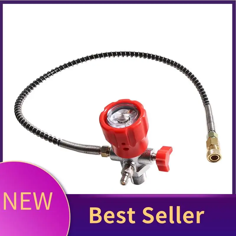 B46C CO2 Tank Compressed Air DIN Valve Gauge & Fill Station,6000Psi High Pressure, 6Mm Quick Disconnect Adapter
B46C CO2 Tank Compressed Air DIN Valve Gauge & Fill Station,6000Psi High Pressure, 6Mm Quick Disconnect Adapter
