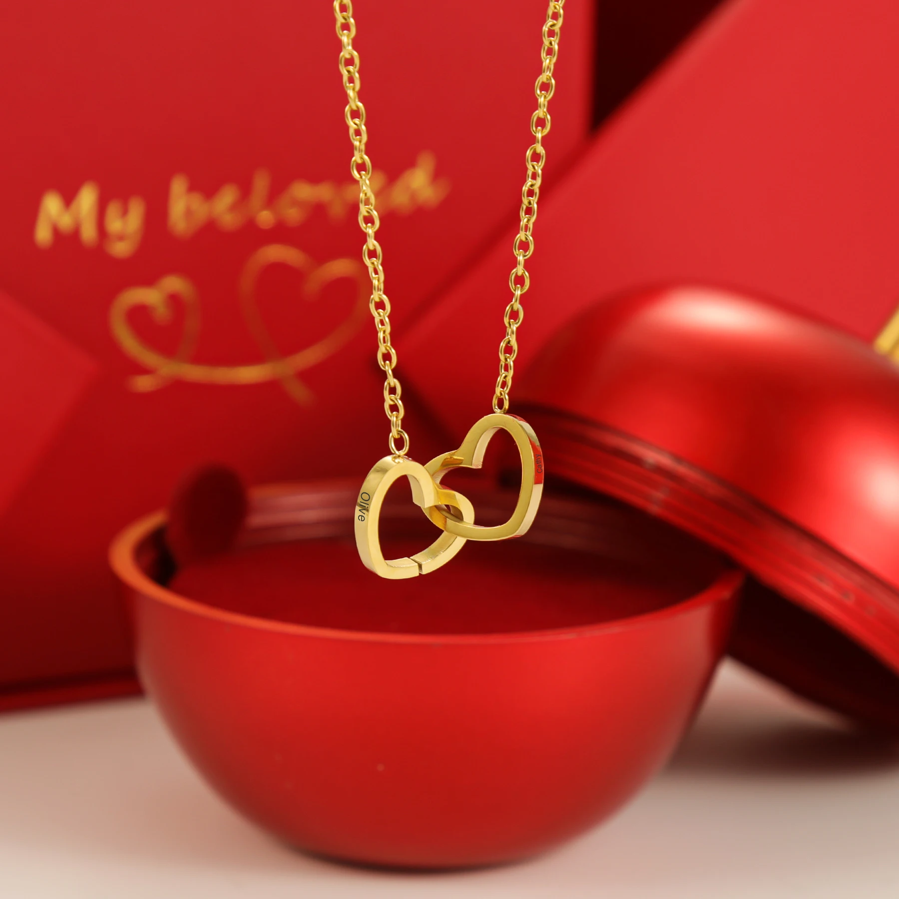 Eternal Apple Lifting Jewelry Box Personalized Custom Engraved Name Necklace Heart Pendant Women's Valentine's DayChristmas Gift
Eternal Apple Lifting Jewelry Box Personalized Custom Engraved Name Necklace Heart Pendant Women's Valentine's DayChristmas Gift