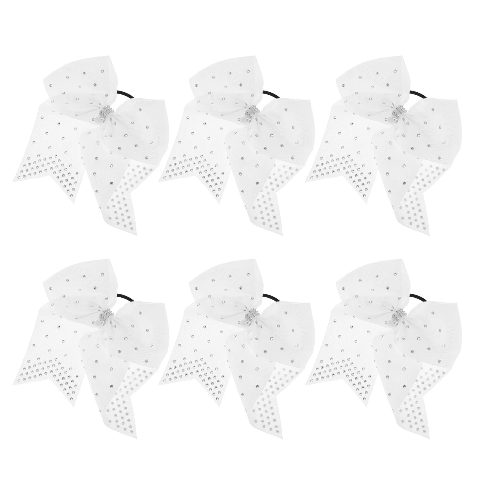 Набор из 6 больших белых бантов для волос с стразами и пайетками для черлидинга, танцев, гимнастики, вечеринок, мягкие резинки для волос
Набор из 6 больших белых бантов для волос с стразами и пайетками для черлидинга, танцев, гимнастики, вечеринок, мягкие резинки для волос