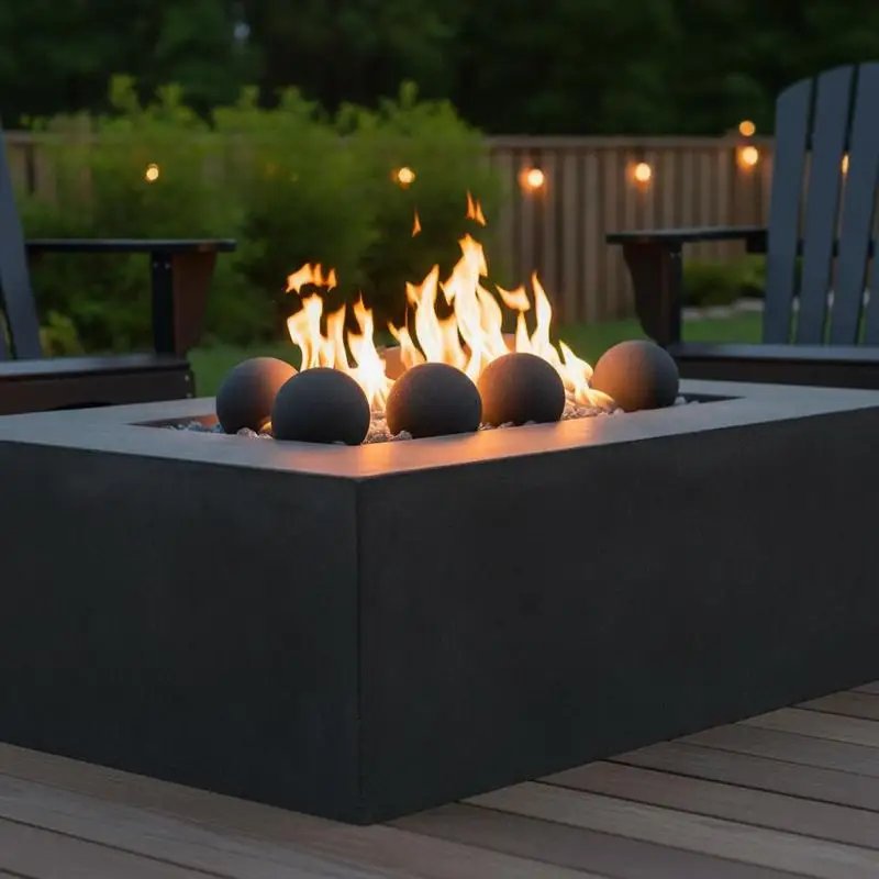 Heat Resistant Spheres 5 Inch 6 Pcs For Gas Fireplace Fire Pit Camping, Reusable Ceramic Stones Decorative Lava Rocks Round Shape Black Appearance Accessory
Heat Resistant Spheres 5 Inch 6 Pcs For Gas Fireplace Fire Pit Camping, Reusable Ceramic Stones Decorative Lava Rocks Round Shape Black Appearance Accessory